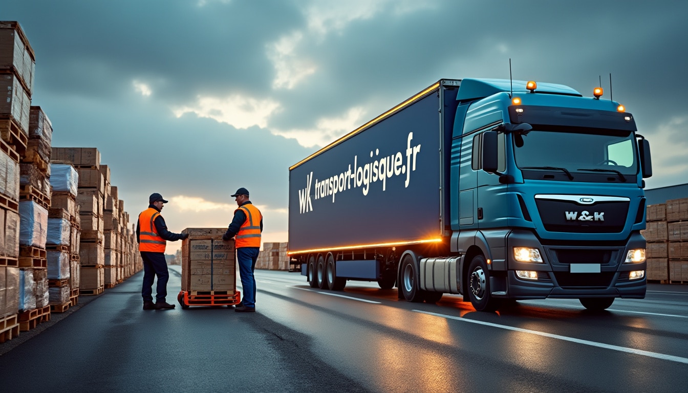 Le site wk-transport-logistique.fr, expert en transport et logistique