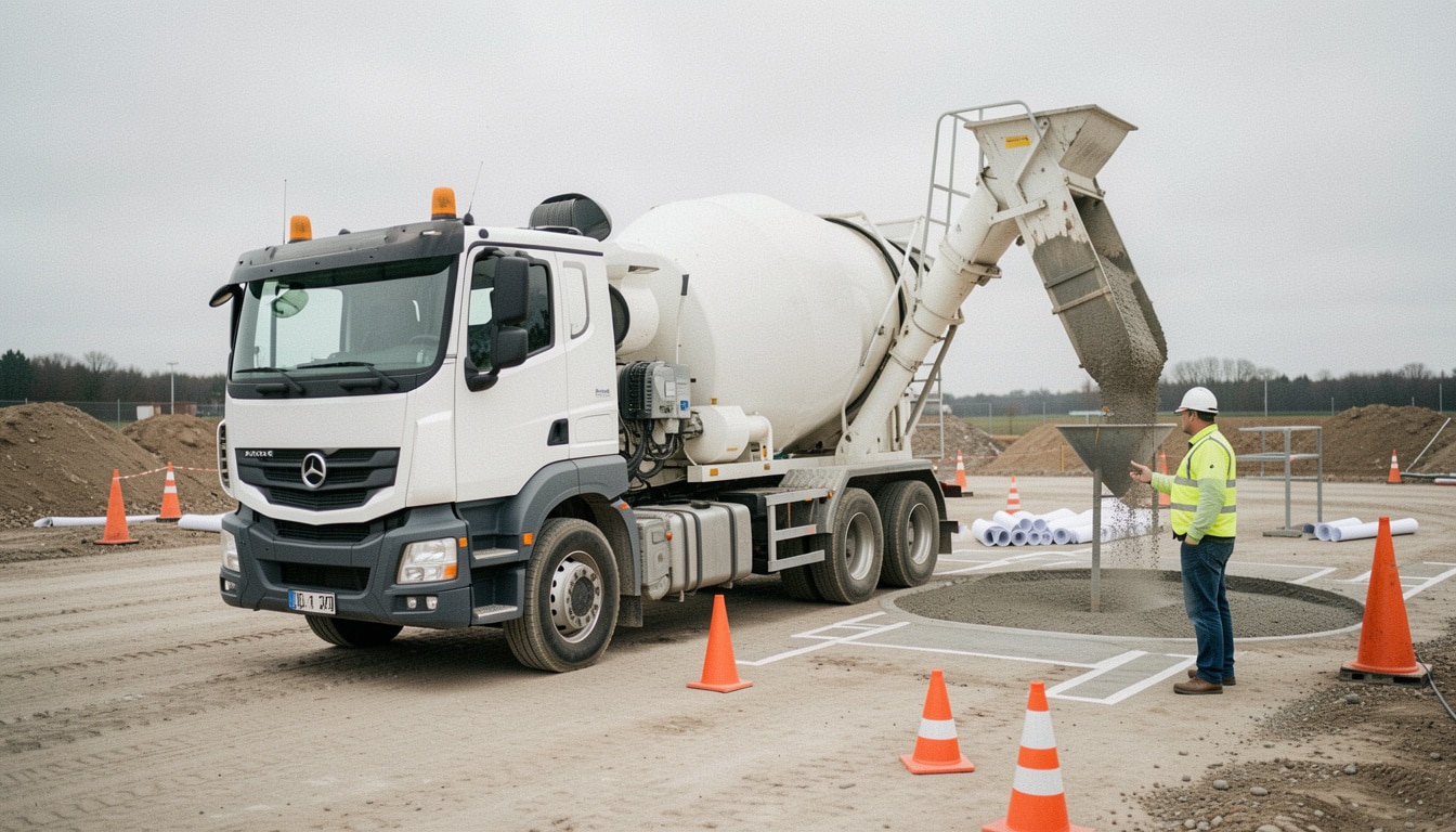 Choisir un camion de béton selon le chantier